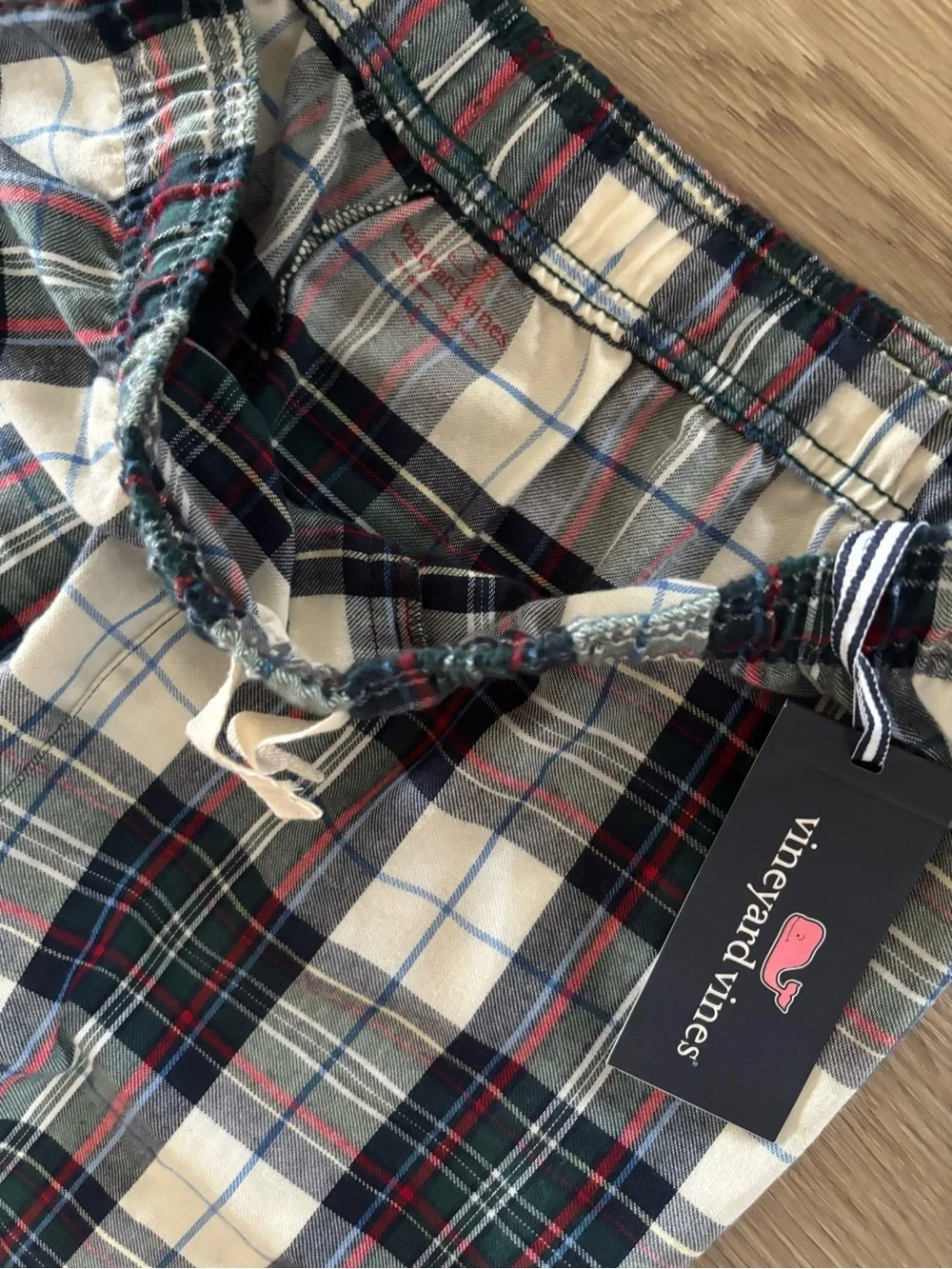 Vineyard Vines Plaid Lounge Pants in Navy, Cream, Red & Green